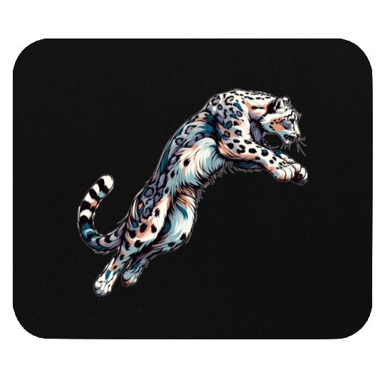 Snow Leopard Leopard White Leopard Mouse Pads