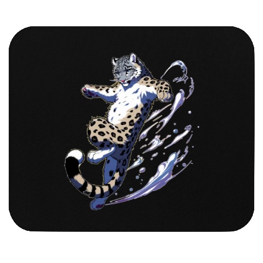 Snow Leopard Leopard White Leopard Mouse Pads