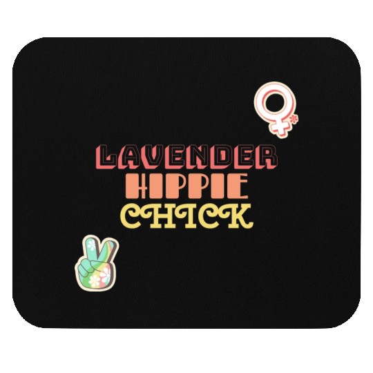 Aromatherapy Lavender Hippie Chick Mouse Pads