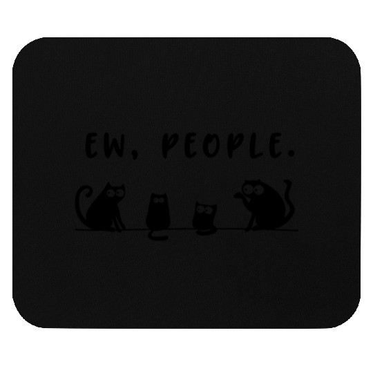 Black Cat Team Ew People Mouse Pads