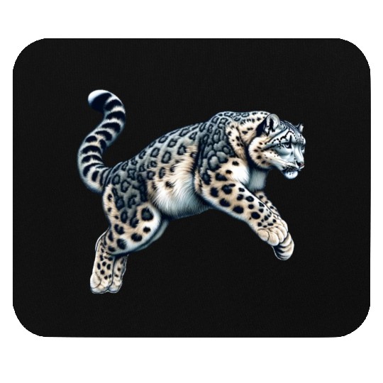 Snow Leopard Leopard White Leopard Mouse Pads