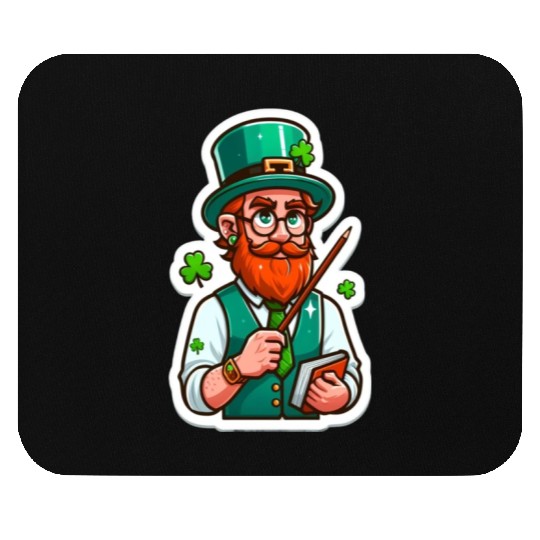 Irish bearded teacher, funny st patricks day Mouse Pads