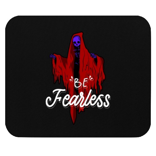Skull Skeleton Horror Be Fearless Logo Mouse Pads