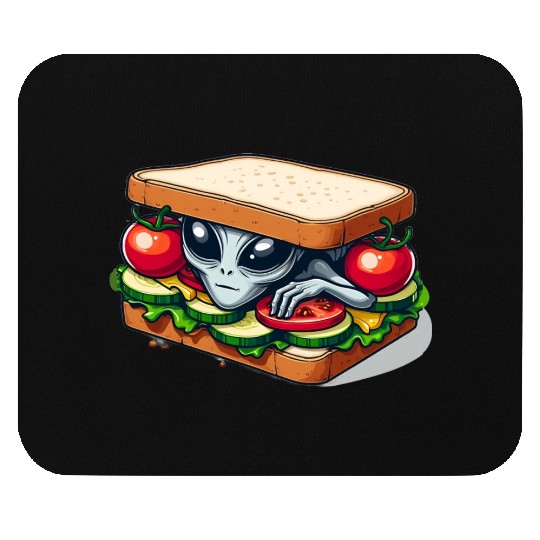 Alien Hiding in a Sandwich Mouse Pads