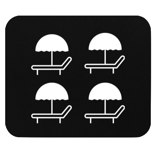 beach umbrella icon Mouse Pads