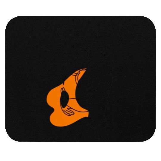 Lesbian Couple Minimalist Line Art Mouse Pads