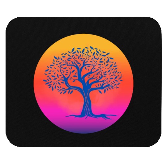 Sunset tree Mouse Pads