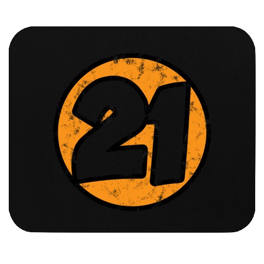 No.21 Team Mouse Pads - with Retro Vintage Age Effect