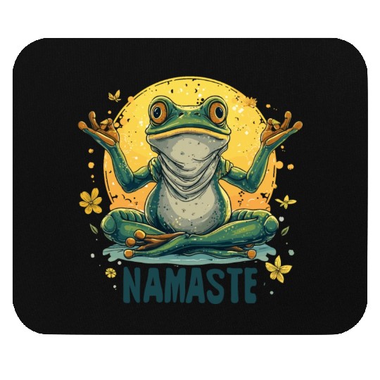 Yoga Frog Relaxation Chilling Meditation Mouse Pads