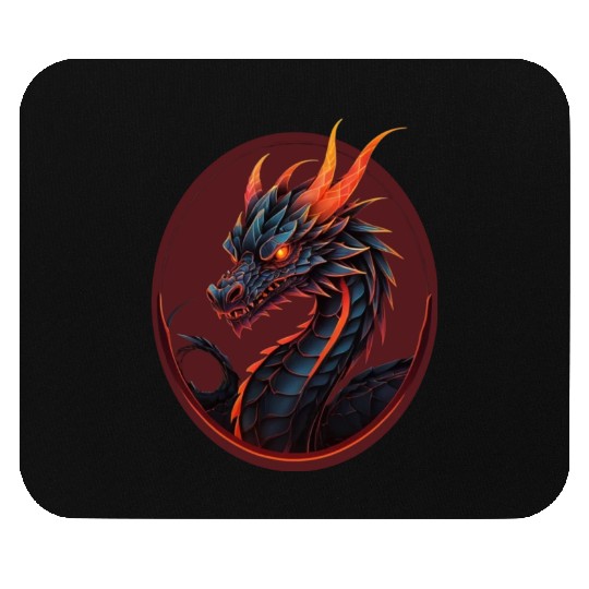 GEOMETRIC DARK DRAGON Mouse Pads