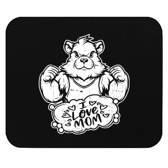 Guinea Pig Cavy I Love Mom Mouse Pads