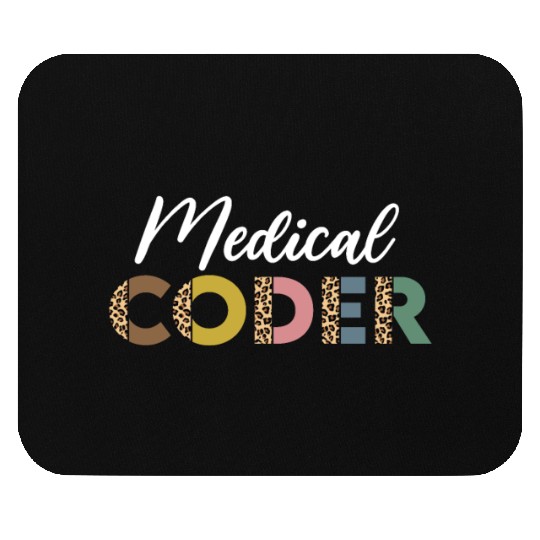 Medical Coder Leopard Pattern Mouse Pads