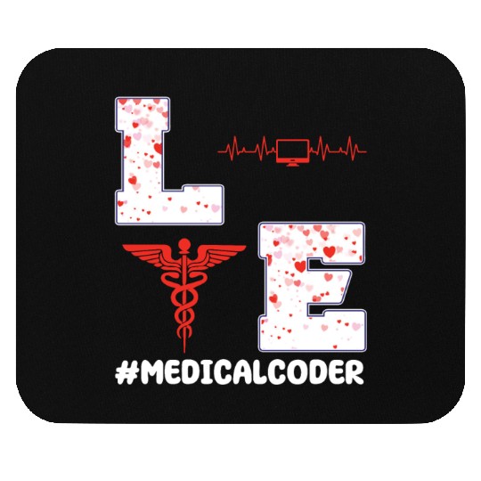 Medical Coder Valentine's Day Design Mouse Pads