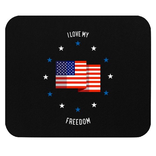 I love my freedom (pd6) Mouse Pads