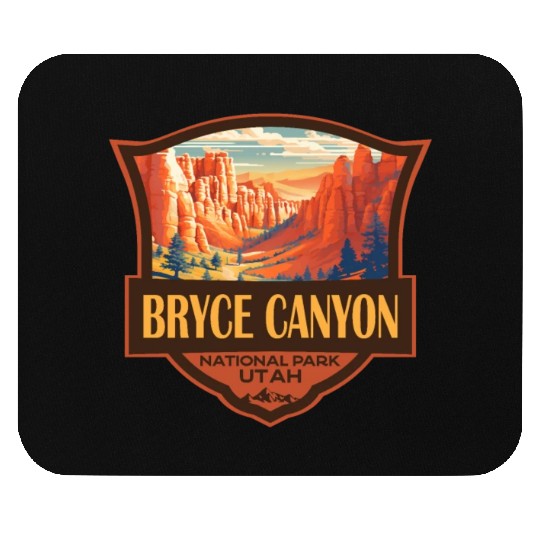 Bryce Canyon National Park Travel Retro Badge Mouse Pads