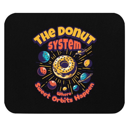 Donut Solar System Mouse Pads