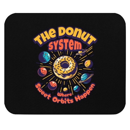 Donut Solar System Mouse Pads