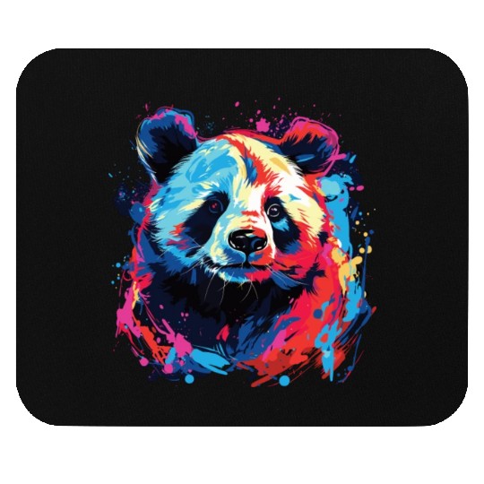Watercolor Colorful Panda Colorful Animals Mouse Pads