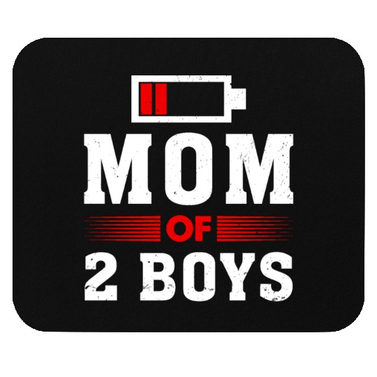 Mom of 2 Boys Mom and Son Matching Mom Mouse Pads