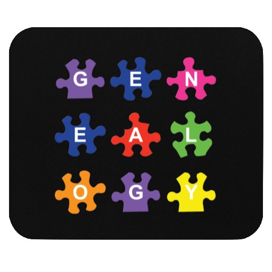 Genealogy Jigsaw Puzzle Pieces Mouse Pads
