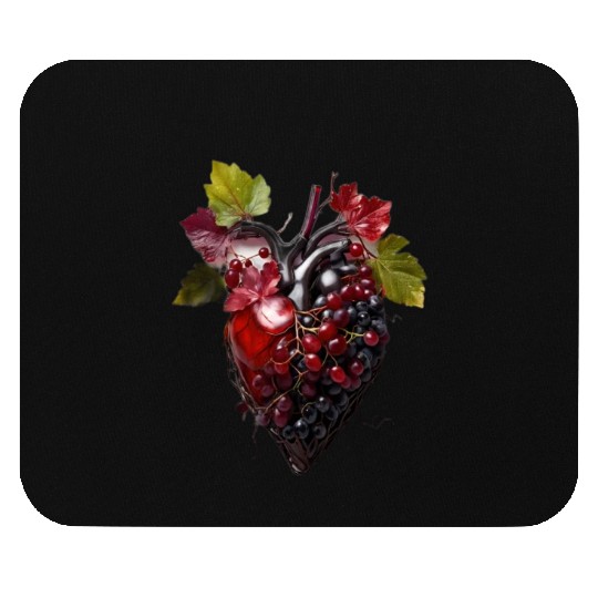 Default Human heart made with wine and red grape Mouse Pads