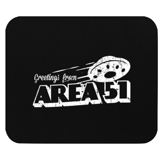 Greetings From Area 51 Vintage Funny Alien Gift Mouse Pads
