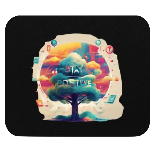 Stay positive Mouse Pads