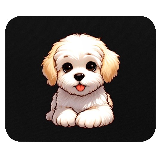Fluffy Puppy Mouse Pads