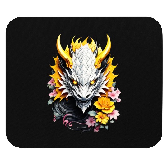 yellow dragon Mouse Pads