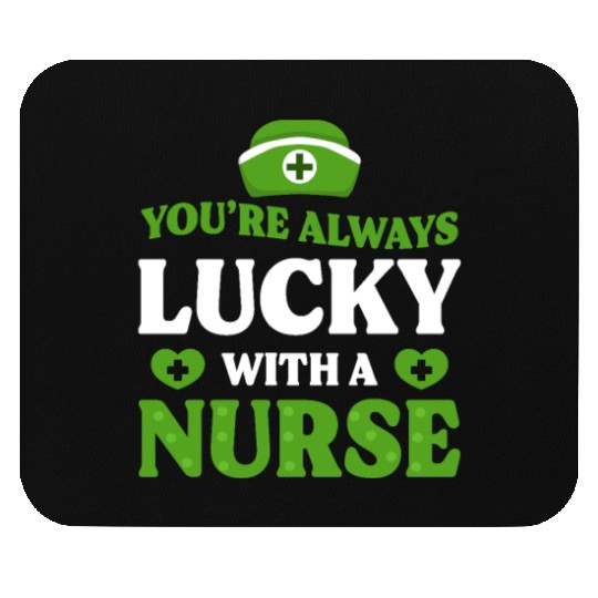 St Patricks Day Nurse Always Lucky With A Mouse Pads
