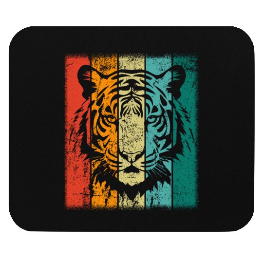 Retro Tiger Mouse Pads