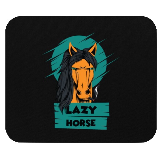 Horse Smoking Cigar - Funny Equestrian Mouse Pads