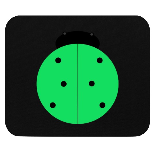 green ladybug Mouse Pads