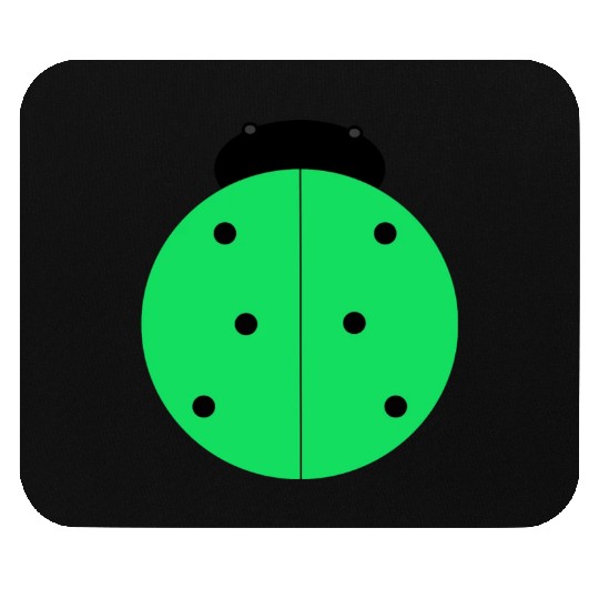 green ladybug Mouse Pads