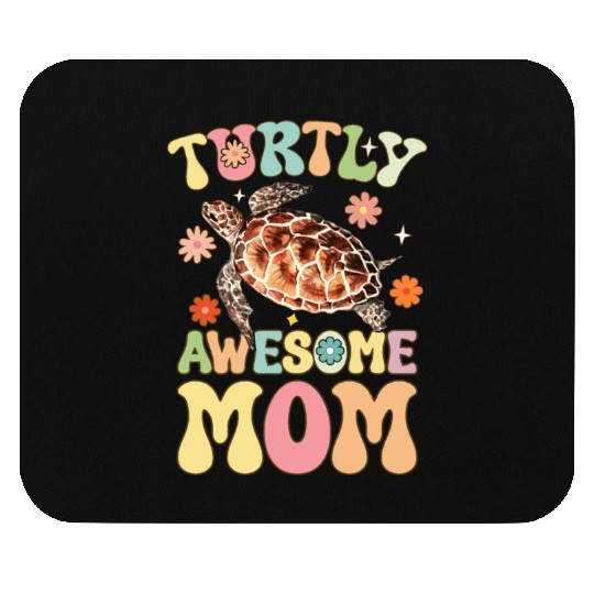 Groovy Turtle Lover Mom Mouse Pads