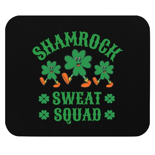 Shamrock Sweat Squad Workout Funny Mouse Pads