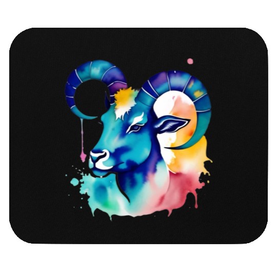 Color splash zodiac: Capricorn Mouse Pads