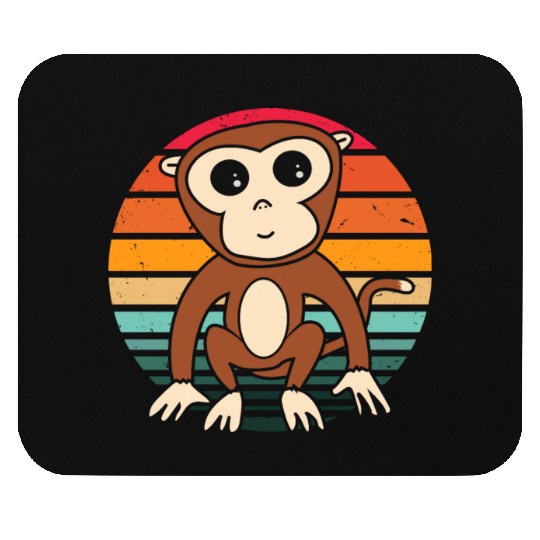 Vintage Retro Monkey Mouse Pads
