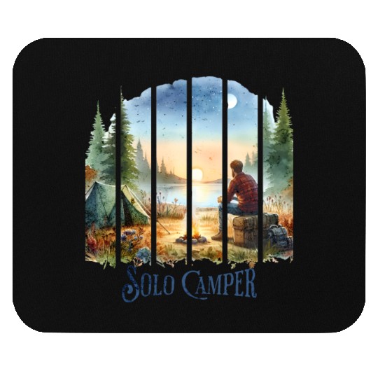 Camping Alone Solo Camper Mouse Pads