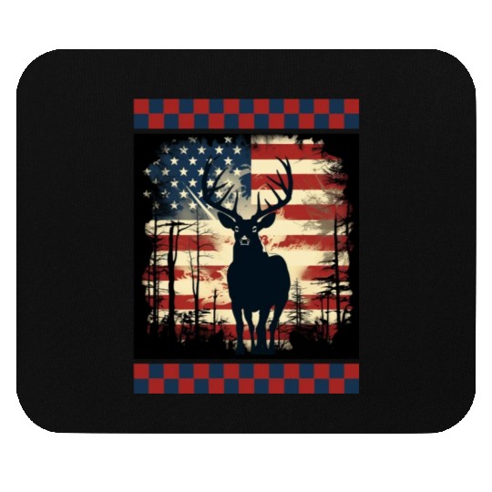 Ripped American Flag Woodland Camo Underlayer Mouse Pads