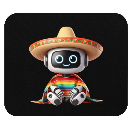 Cinco de Mayo Robot Fiesta Mouse Pads