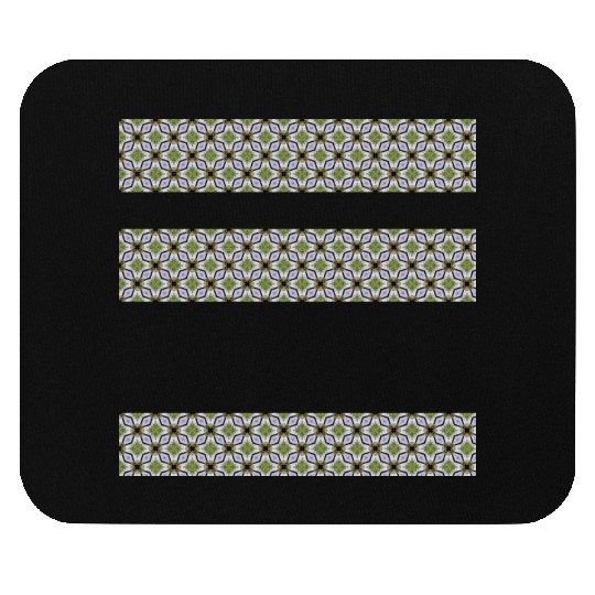 irregular stripes of green and lavender Mouse Pads