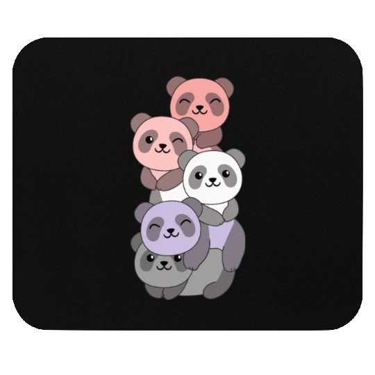 Cupioromantic Flag Pride Lgbtq Cute Panda Mouse Pads