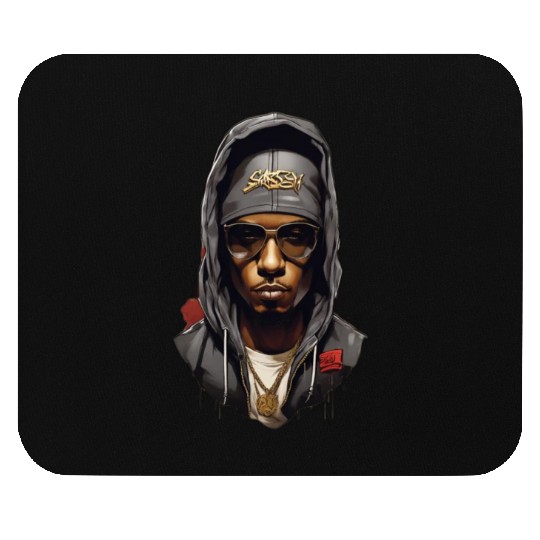Swarthy Beats: Hip Hop Apparel Logo Collection Mouse Pads