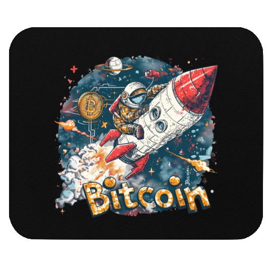 Pi day 3.14 Crypto Bitcoin Rocket Astronaut To Mouse Pads