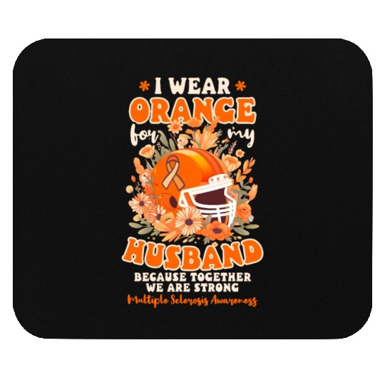 MS Awareness Wear Orange For Husband Football Mouse Pads