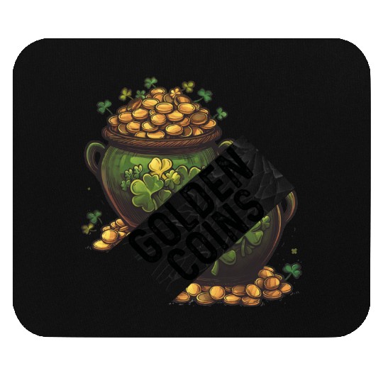 Golden coins, st patricks day Mouse Pads