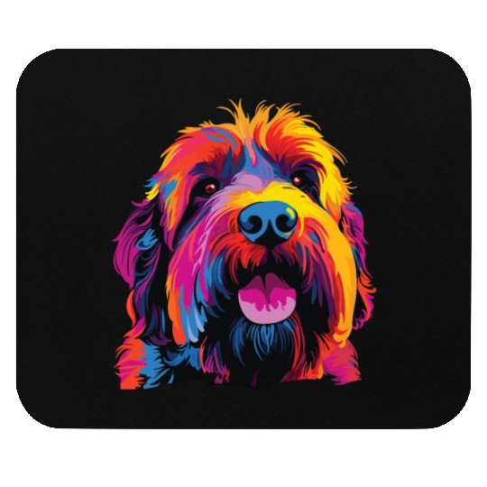 Colorful Russian Black Terrier Mouse Pads