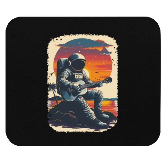 Astronaut Guitar Player Space Music Lover Mouse Pads