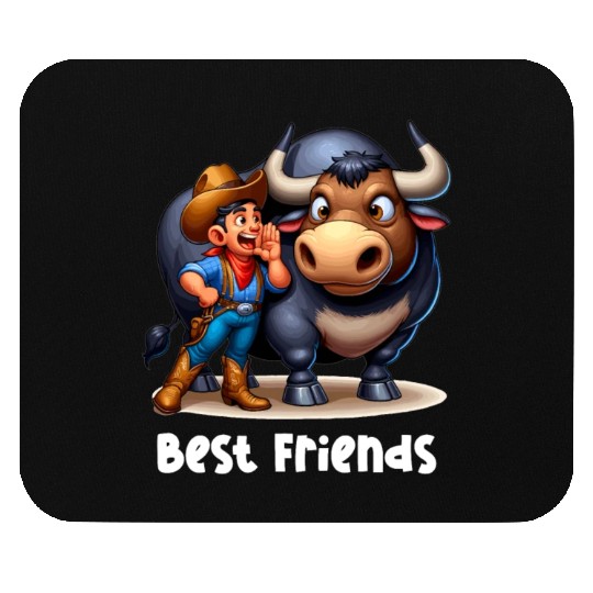 Rodeo Bull Riding Livestock Show Farmer Cattle Mouse Pads